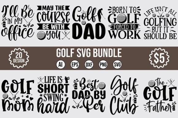 Golf SVG Bundle,Funny Golf Designs