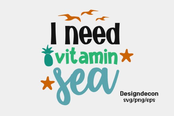 I Need Vitamin Sea Funny Retro Beach Svg Graphics and Crafts Review