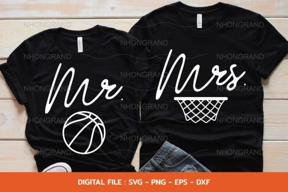 Mr. and Mrs. Funny Couple Basketball Svg Graphics and Crafts Review